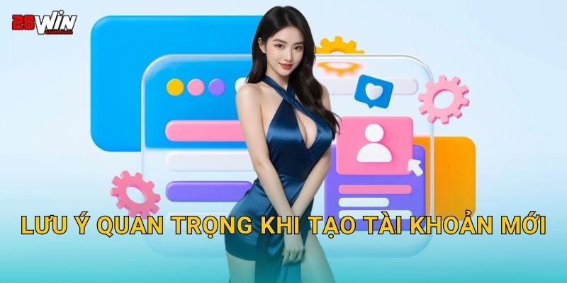 Lưu ý quan trọng khi tạo tài khoản mới